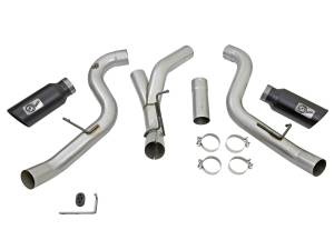 aFe Power - 49-04080-B | AFE Power ATLAS 4 IN Aluminized Steel DPF-Back Exhaust System w/Black Tip (2016-2016 Silverado, Sierra 2500 HD, 3500 HD V8-6.6L td) - Image 3