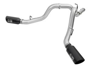 aFe Power - 49-04080-B | AFE Power ATLAS 4 IN Aluminized Steel DPF-Back Exhaust System w/Black Tip (2016-2016 Silverado, Sierra 2500 HD, 3500 HD V8-6.6L td) - Image 2