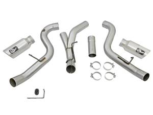 aFe Power - 49-04080-P | AFE Power ATLAS 4 IN Aluminized Steel DPF-Back Exhaust System w/Polished Tip (2016-2016 Silverado, Sierra 2500 HD, 3500 HD V8-6.6L td) - Image 3