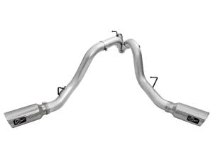 aFe Power - 49-04080-P | AFE Power ATLAS 4 IN Aluminized Steel DPF-Back Exhaust System w/Polished Tip (2016-2016 Silverado, Sierra 2500 HD, 3500 HD V8-6.6L td) - Image 2