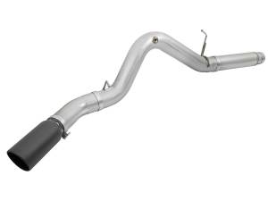 49-04081-B | AFE Power ATLAS 5 IN Aluminized Steel DPF-Back Exhaust System w/Black Tip (2016-2016 Silverado, Sierra 2500 HD, 3500 HD V8-6.6L td)