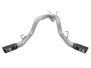 49-04086-B | AFE Power ATLAS 4 IN Aluminized Steel DPF-Back Exhaust System w/ Black Tip (2017-2019 Silverado, Sierra 2500 HD, 3500 HD V8-6.6L td)