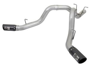 aFe Power - 49-04086-B | AFE Power ATLAS 4 IN Aluminized Steel DPF-Back Exhaust System w/ Black Tip (2017-2019 Silverado, Sierra 2500 HD, 3500 HD V8-6.6L td) - Image 2