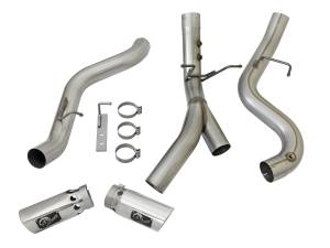 aFe Power - 49-04086-P | AFE Power ATLAS 4 IN Aluminized Steel DPF-Back Exhaust System w/ Polished Tip (2017-2019 Silverado, Sierra 2500 HD, 3500 HD V8-6.6L td) - Image 3