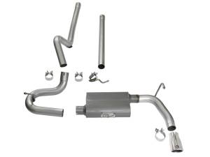 aFe Power - 49-08044-1P | AFE Power Scorpion 2-1/2 IN Aluminized Steel Cat-Back Exhaust System w/ Polished Tip (2007-2018 Wrangler JK V6-3.6L/3.8L) - Image 2