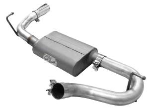 49-08047-P | AFE Power Scorpion 2-1/2 IN Aluminized Steel Axle-Back Exhaust System w/ Polished Tip (2007-2018 Wrangler JK V6-3.6L/3.8L)