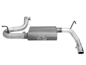 aFe Power - 49-08047-P | AFE Power Scorpion 2-1/2 IN Aluminized Steel Axle-Back Exhaust System w/ Polished Tip (2007-2018 Wrangler JK V6-3.6L/3.8L) - Image 3