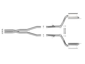 aFe Power - 49-32070 | AFE Power MACH Force-Xp 3 IN 304 Stainless Steel Cat-Back Exhaust System (2015-2023 Charger V8-6.2L sc/6.4L) - Image 2