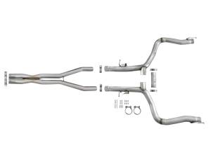 aFe Power - 49-32070NM | AFE Power MACH Force-Xp 3 IN 304 Stainless Steel Cat-Back Exhaust System w/o Muffler (2015-2023 Charger V8-6.2L sc/6.4L) - Image 2