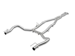 49-32070NM | AFE Power MACH Force-Xp 3 IN 304 Stainless Steel Cat-Back Exhaust System w/o Muffler (2015-2023 Charger V8-6.2L sc/6.4L)