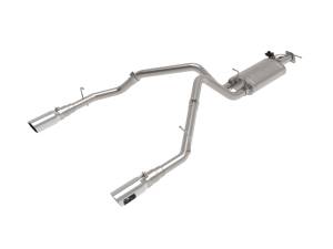 49-32081-P | AFE Power Gemini XV 3 IN 304 Stainless Steel Cat-Back Exhaust System w/ Cut-Out Polished (2019-2024 1500 V8-5.7L)