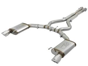 aFe Power - 49-33072-1P | AFE Power MACH Force-Xp 3 IN 304 Stainless Steel Cat-Back Exhaust System w/Polished Tip (2015-2017 Mustang V8-5.0L/V6-3.7L) - Image 3