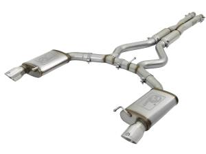 aFe Power - 49-33087-P | AFE Power MACH Force-Xp 304 Stainless Steel Cat-Back Exhaust w/ Resonator Polished Tip (2015-2017 Mustang V8-5.0L/V6-3.7L) - Image 3