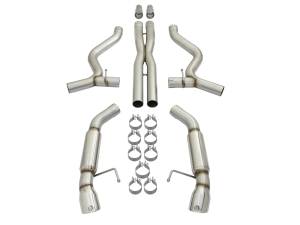 aFe Power - 49-33088-P | AFE Power MACH Force-Xp 304 Stainless Steel Cat-Back Exhaust System w Muffler Polished Tip (2015-2017 Mustang V8-5.0L/V6-3.7L) - Image 2