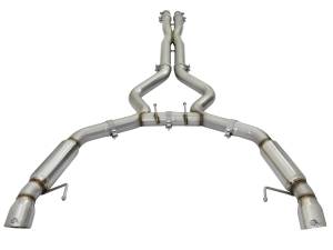 49-33088-P | AFE Power MACH Force-Xp 304 Stainless Steel Cat-Back Exhaust System w Muffler Polished Tip (2015-2017 Mustang V8-5.0L/V6-3.7L)