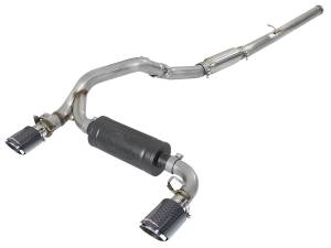 49-33103-C | AFE Power Takeda 3 IN 304 Stainless Steel Cat-Back Exhaust System w/ Carbon Fiber Tip (2016-2018 Focus RS L4-2.3L t)