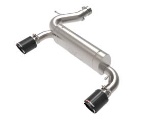 aFe Power - 49-33137-C | AFE Power Vulcan Series 3 IN to 2-1/2 IN Stainless Steel Axle-Back Exhaust System Carbon (2021-2024 Bronco L4-2.3L t/V6-2.7L tt) - Image 2