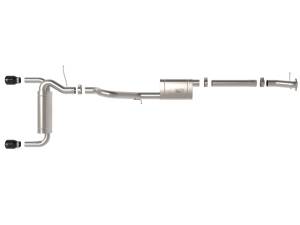 aFe Power - 49-33138-B | AFE Power Vulcan Series 3 IN to 2-1/2 IN Stainless Steel Cat-Back Exhaust System Black (2021-2024 Bronco L4-2.3L t/V6-2.7L tt) - Image 2