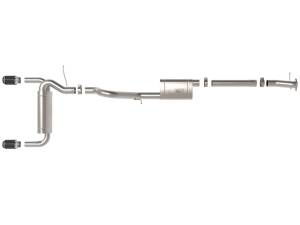 aFe Power - 49-33138-C | AFE Power Vulcan Series 3 IN to 2-1/2 IN Stainless Steel Cat-Back Exhaust System Carbon (2021-2024 Bronco L4-2.3L t/V6-2.7L tt) - Image 2