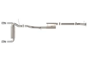 aFe Power - 49-33138-P | AFE Power Vulcan Series 3 IN to 2-1/2 IN Stainless Steel Cat-Back Exhaust System Polished (2021-2024 Bronco L4-2.3L t/V6-2.7L tt) - Image 2