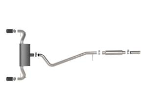 aFe Power - 49-33142-C | AFE Power Vulcan Series 2-1/2 IN 304 Stainless Steel Cat-Back Exhaust System Carbon (2021-2024 Bronco Sport L3-1.5L t/L4-2.0L t) - Image 2