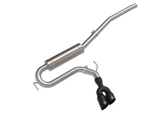 49-33144-B | AFE Power Rebel Series 2-1/2 IN 304 Stainless Steel Cat-Back Exhaust System w/ Black Tip (2022-2024 Maverick L4-2.0L t)