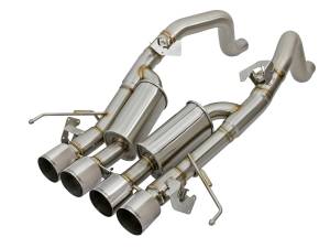 aFe Power - 49-34056-P | AFE Power MACH Force-Xp 304 Stainless Steel Axle-Back Exhaust System w/Polished Tips (2014-2019 Corvette C7 V8-6.2L) - Image 1