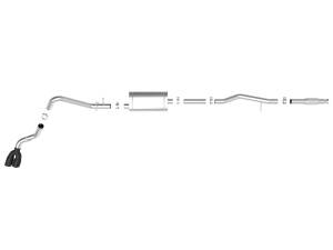 aFe Power - 49-34106-B | AFE Power Vulcan Series 3 IN 304 Stainless Steel Cat-Back Exhaust System w/ Black Tips (2019-2024 Silverado, Sierra 1500 V6-4.3L/V8-5.3L) - Image 2