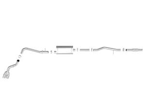 aFe Power - 49-34106-P | AFE Power Vulcan Series 3 IN 304 Stainless Steel Cat-Back Exhaust System w/ Polished Tips (2019-2024 Silverado, Sierra 1500 V6-4.3L/V8-5.3L) - Image 2