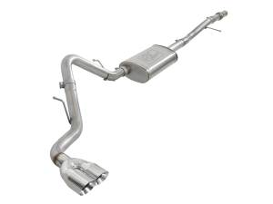 49-34106-P | AFE Power Vulcan Series 3 IN 304 Stainless Steel Cat-Back Exhaust System w/ Polished Tips (2019-2024 Silverado, Sierra 1500 V6-4.3L/V8-5.3L)