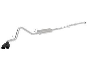 49-34109-B | AFE Power Vulcan Series 3 IN 304 Stainless Steel Cat-Back Exhaust System w/ Black Tips (2019-2024 Silverado, Sierra 1500 L4-2.7L t)