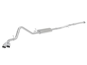 49-34109-P | AFE Power Vulcan Series 3 IN 304 Stainless Steel Cat-Back Exhaust System w/ Polished Tips (2019-2024 Silverado, Sierra 1500 L4-2.7L t)