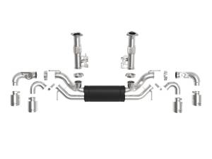 aFe Power - 49-34124-P | AFE Power MACH Force-Xp 304 Stainless Steel Cat-Back Exhaust w/ Muffler Polished (w/ NPP) (2020-2024 Corvette C8 V8-6.2L) - Image 2