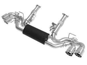 49-34124-P | AFE Power MACH Force-Xp 304 Stainless Steel Cat-Back Exhaust w/ Muffler Polished (w/ NPP) (2020-2024 Corvette C8 V8-6.2L)