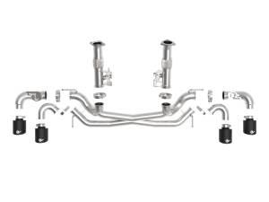 aFe Power - 49-34124NM-B | AFE Power MACH Force-Xp 304 Stainless Steel Cat-Back Exhaust w/o Muffler Black (w/ NPP) (2020-2024 Corvette C8 V8-6.2L) - Image 2