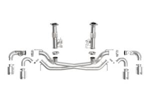 aFe Power - 49-34124NM-P | AFE Power MACH Force-Xp 304 Stainless Steel Cat-Back Exhaust w/o Muffler Polished (w/ NPP) (2020-2024 Corvette C8 V8-6.2L) - Image 2