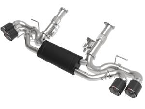 49-34127-C | AFE Power MACH Force-Xp 304 Stainless Steel Cat-Back Exhaust w/ Muffler Carbon (No NPP) (2020-2024 Corvette C8 V8-6.2L)