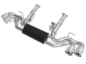 49-34127-P | AFE Power MACH Force-Xp 304 Stainless Steel Cat-Back Exhaust w/ Muffler Polished (No NPP) (2020-2024 Corvette C8 V8-6.2L)