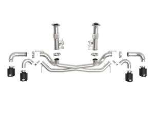 aFe Power - 49-34127NM-B | AFE Power MACH Force-Xp 304 Stainless Steel Cat-Back Exhaust w/o Muffler Black (No NPP) (2020-2024 Corvette C8 V8-6.2L) - Image 2