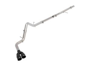 aFe Power - 49-34129-B | AFE Power Rebel XD Series 3 IN 304 Stainless Steel DPF-Back Exhaust w/Dual Black Tips (2020-2021 Silverado, Sierra 1500 L6-3.0L td) - Image 1