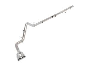 aFe Power - 49-34129-P | AFE Power Rebel XD Series 3 IN 304 Stainless Steel DPF-Back Exhaust w/Dual Polished Tips (2020-2021 Silverado, Sierra 1500 L6-3.0L td) - Image 1