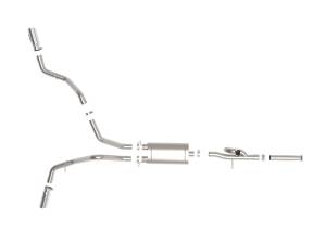 aFe Power - 49-34131-P | AFE Power Gemini XV 3 IN 304 Stainless Steel Cat-Back Exhaust System w/ Cut-Out Polished (2009-2018 Silverado, Sierra 1500 V6-4.3/V8-4.8/5.3L) - Image 2