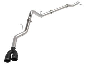 aFe Power - 49-34145-B | AFE Power Rebel XD Series 3 IN 304 Stainless Steel DPF-Back Exhaust w/Dual Black Tips (2023-2024 Silverado, Sierra 1500 L6-3.0L td) - Image 1