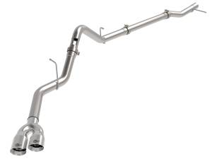 aFe Power - 49-34145-P | AFE Power Rebel XD Series 3 IN 304 Stainless Steel DPF-Back Exhaust w/Dual Polished Tips (2023-2024 Silverado, Sierra 1500 L6-3.0L td) - Image 1