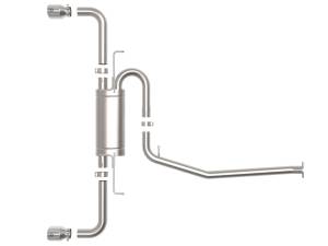 aFe Power - 49-36053-P | AFE Power Takeda 2-1/4 IN to 2-1/2 IN 304 Stainless Steel Cat-Back Exhaust w/ Polished Tip (2019-2024 RAV4 L4-2.5L) - Image 2