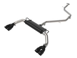 aFe Power - 49-36054-B | AFE Power Takeda 2 IN to 2-1/2 IN 304 Stainless Steel Cat-Back Exhaust w/ Black Tip (2019-2022 UX200 L4-2.0L) - Image 1