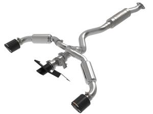 49-36067-C | AFE Power Gemini XV 3 to 2-1/2 IN 304 Stainless Steel Cat-Back Exhaust w/ Cut-Out Carbon (2023-2024 GR Corolla L3-1.6L t)