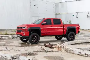 Rough Country - F-C11413A | Rough Country Pocket Fender Flares Chevrolet Silverado 1500 (2014-2018) / 2500 HD (2015-2019) | 5' 8" Bed, Flat Black - Image 7