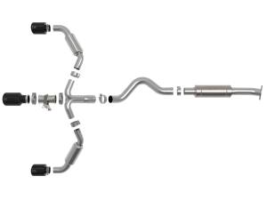 aFe Power - 49-36070-B | AFE Power Gemini XV 3 IN to 2-1/2 IN 304 Stainless Steel Cat-Back Exhaust w/ Cut-Out Black (2023-2024 GR Corolla L3-1.6L t) - Image 2