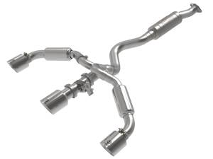 49-36070-P | AFE Power Gemini XV 3 to 2-1/2 IN 304 Stainless Steel Cat-Back Exhaust w/ Cut-Out Polished (2023-2024 GR Corolla L3-1.6L t)